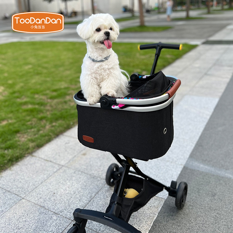 Toodandan High Quality Folding Four wheeled Travel Carrier Carriage Pet Stroller For Dogs And Cat