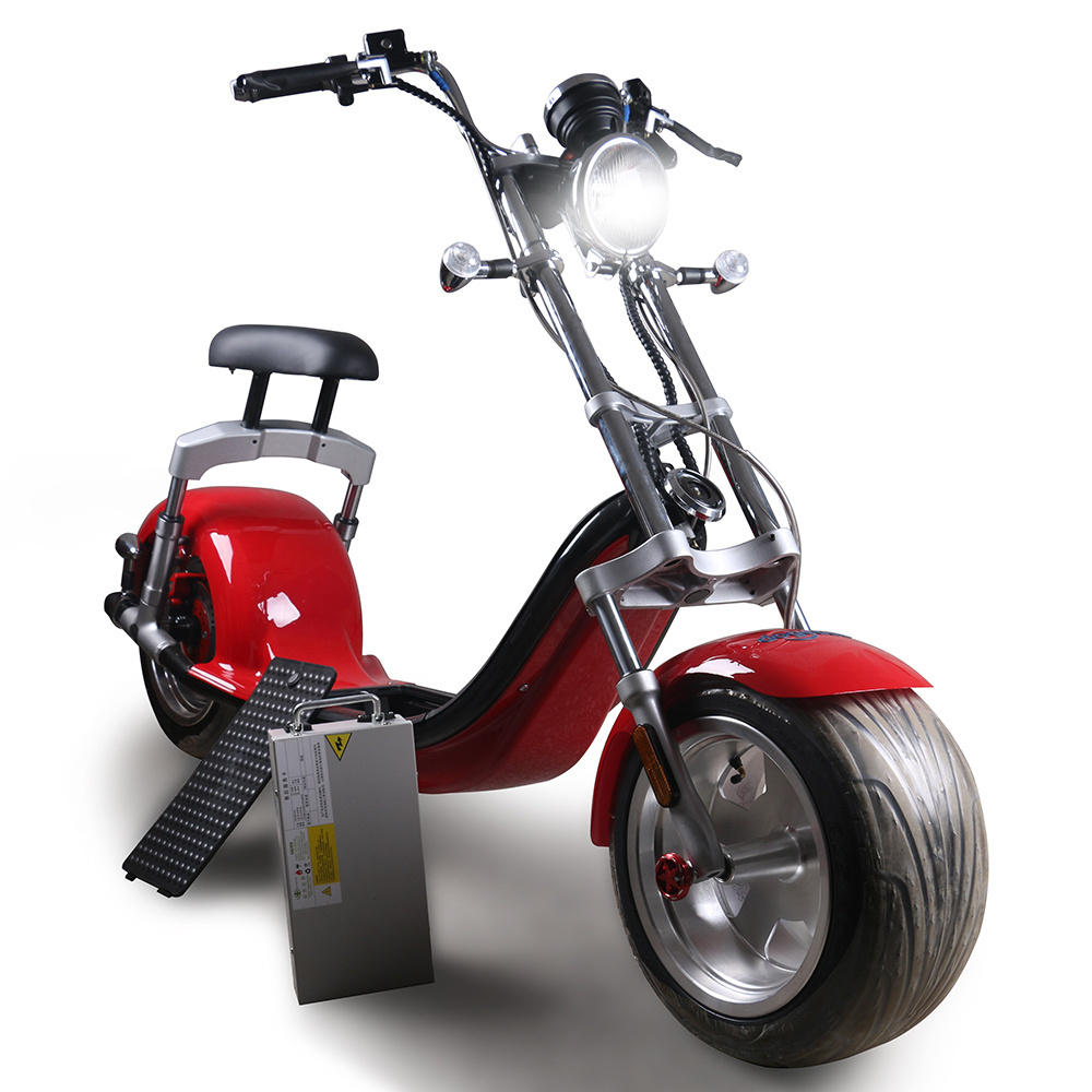 Electric Fat Tire Scooter Moped with Shocks 2000w Hub Motor Harlley E-Bike electric motorcycles