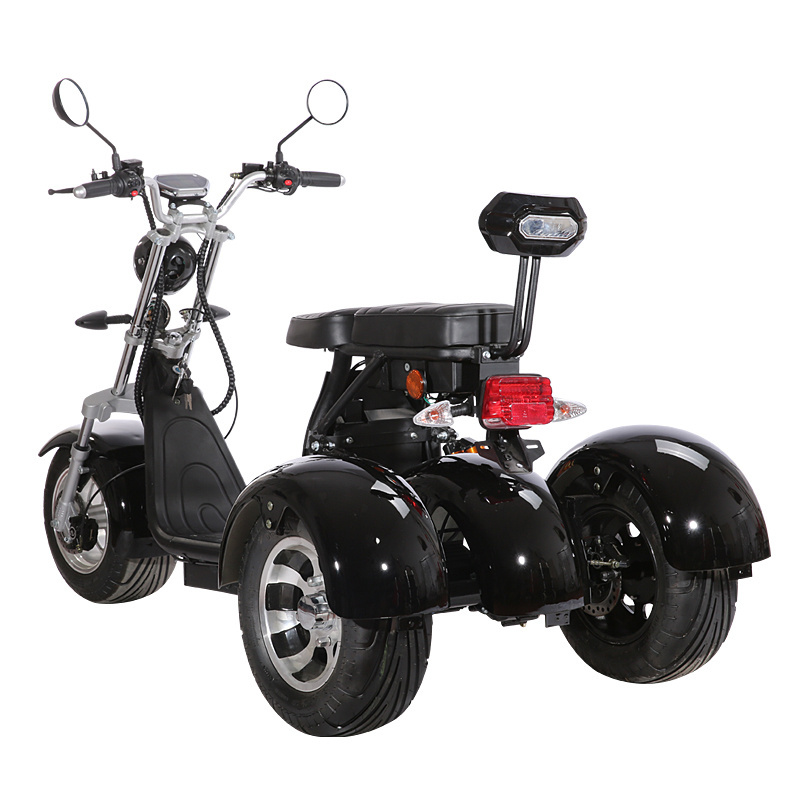 Electric 10 inch Three Wheels Drift citycoco Scooter With Light 1500W  for kids  electric tricycles For Adult With EEC