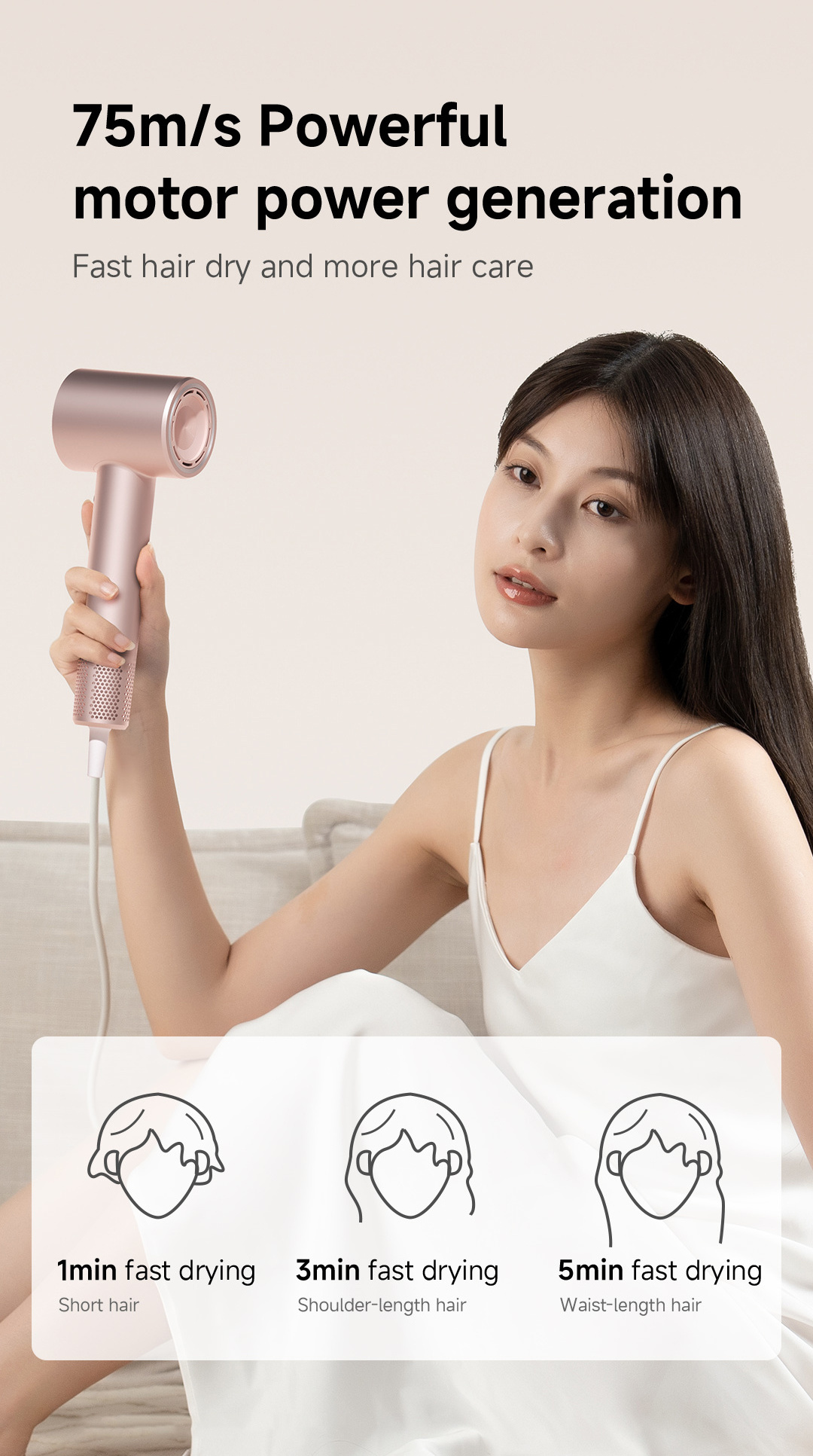 Wholesale Portable Hair Dryer Professional Hot Cold Travel 1600W Hair Brush Dryer Comb One Step Airbrush Hair Dryer