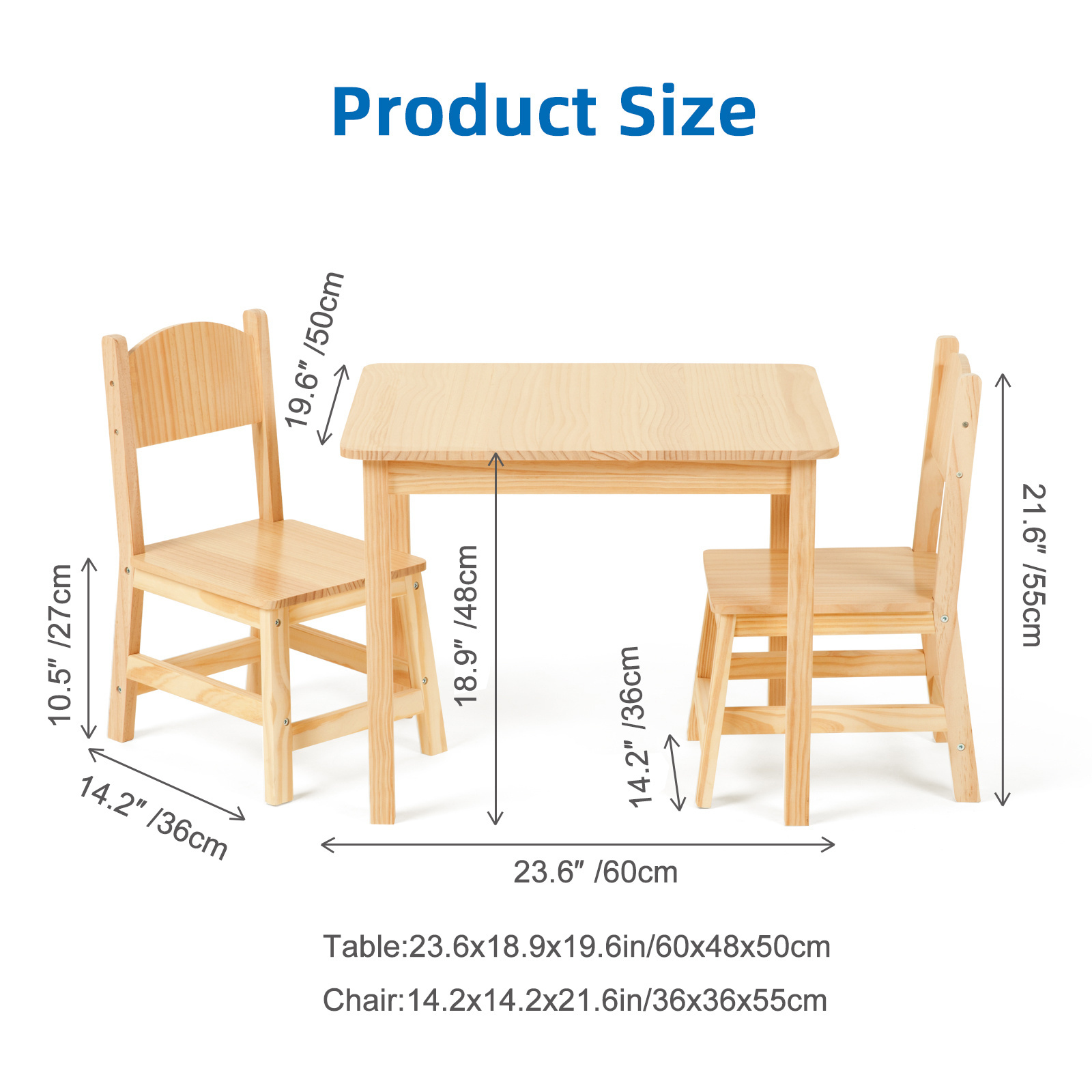 Wooden Children's Furniture Set Preschool Tables and Chairs for Daycare Center Kindergarten Classroom