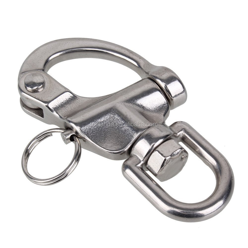 Stainless Steel Swivel Eye Snap Shackle 3-1/4