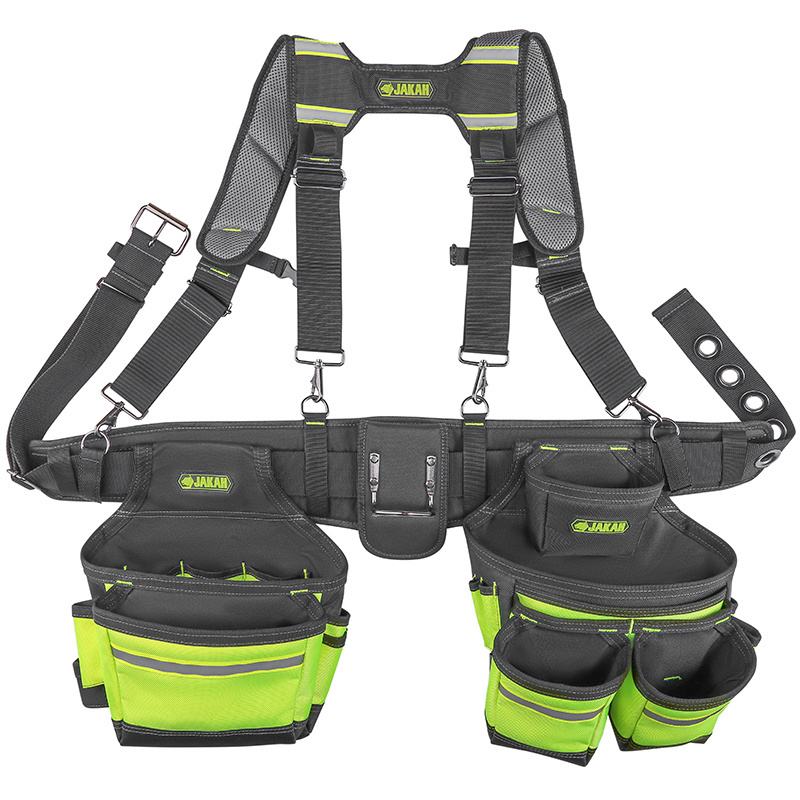 Tool Belt Suspenders Pro Ultra Y-Style Tool Belts 5 Combo Apron Tool Pouch For Framers Carpenter Electrician 1680D Vest