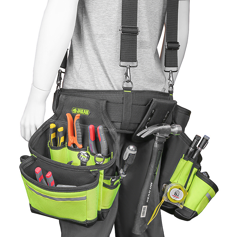 Tool Belt Suspenders Pro Ultra Y-Style Tool Belts 5 Combo Apron Tool Pouch For Framers Carpenter Electrician 1680D Vest