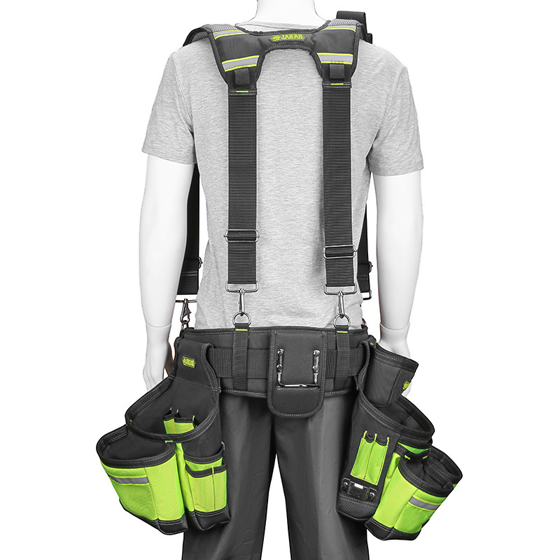 Tool Belt Suspenders Pro Ultra Y-Style Tool Belts 5 Combo Apron Tool Pouch For Framers Carpenter Electrician 1680D Vest