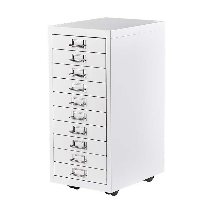 Office Fire Proof Metal Filing Cabinet Iron Filing Cabinet with Wheels Under Desk