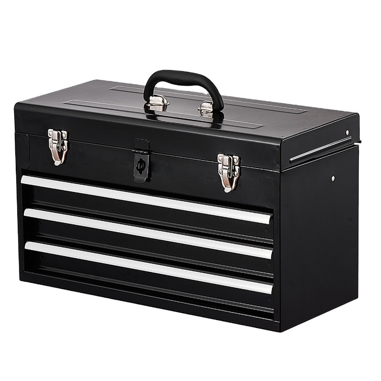 Custom Heavy Duty 3 Drawers Metal Portable Tool Box Professional Metal Tool Storage Box