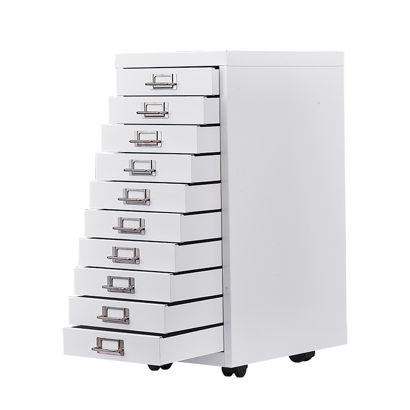 Office Fire Proof Metal Filing Cabinet Iron Filing Cabinet with Wheels Under Desk