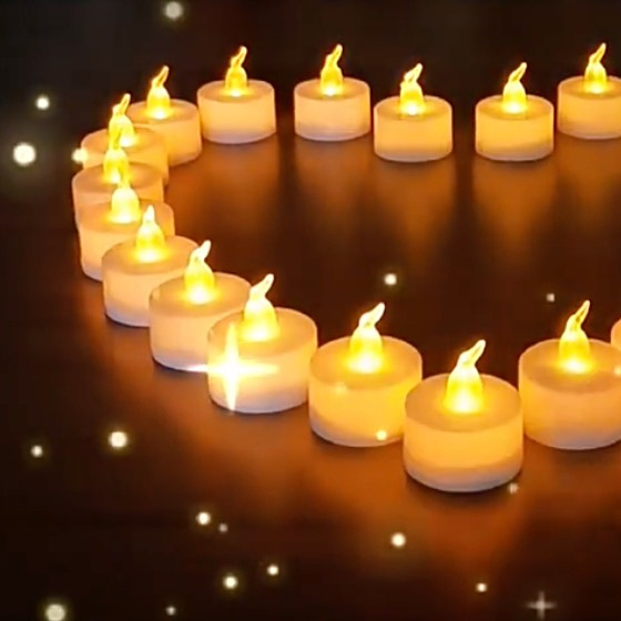 Christmas Decoration CR2032 48 hours Flameless Electric Led Tea Light Candles With Batteries