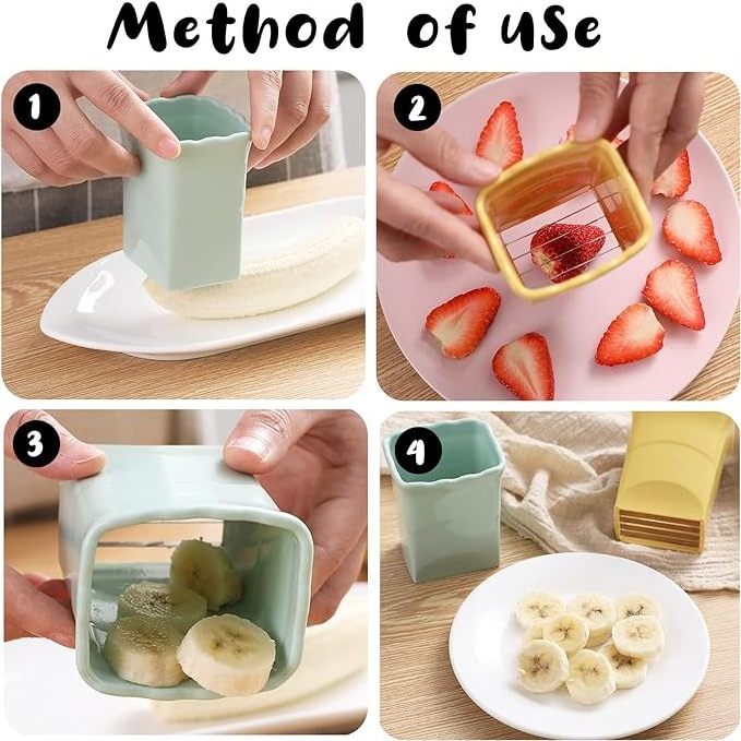 Cup Slicers Egg Banana Slicers Strawberry Cutter Quickly Making Fruit Vegetable Salad Kitchen Gadget  Strawberry Slicer