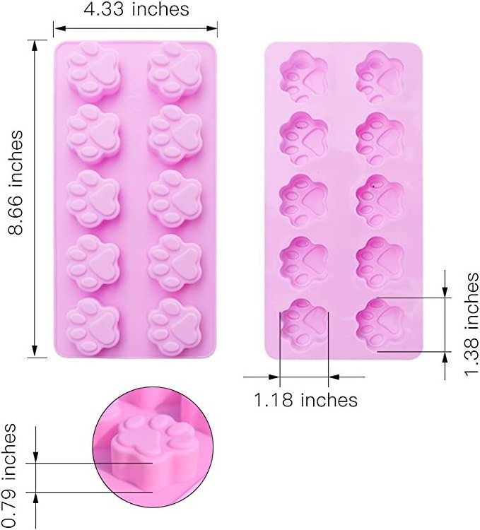 Paw Ice Candy Chocolate Baking Mold Silicone Paw Mold Custom Logo Moulds Cake Tools Print Dog Cat Animal Food Grade Silicone