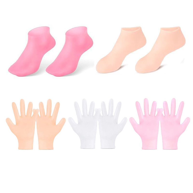 Moisturizing Hydrating Gloves &socks for Repairing Dry Cracked Aging Hands&feet Gel Socks Moisture Socks SPA Socks and Gloves