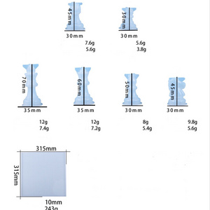 Silicone Chess for Resin Epoxy Resin Art Custom Logo Silicone Moulds Cake Tools Flexible Moule Silicone 10 Pieces