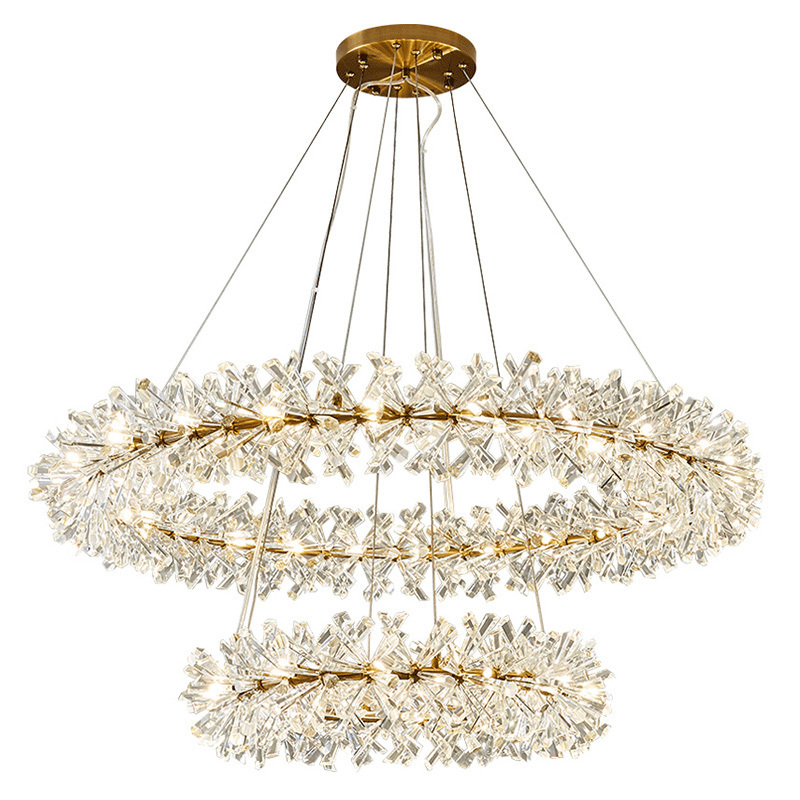 Hot Sales Modern Pendant Lamp Luxury Fashion Hotel Villa Lobby Bedroom Crystal Garland Hanging Lights Art Deco Lighting Fixtures