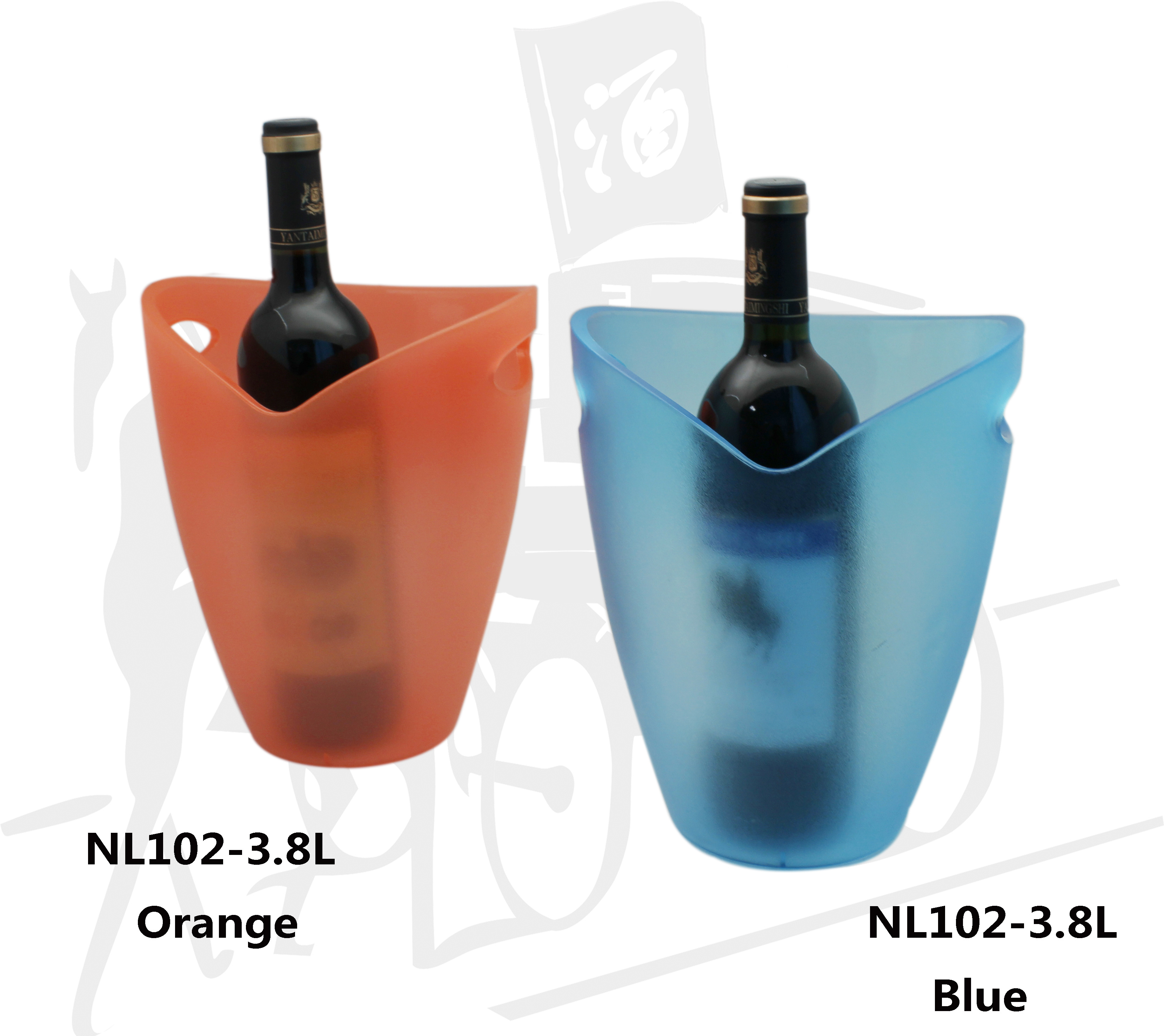 Large Wine Ice Bucket Insulated Cheap Plastic Wholesale 4500ml PS Party Modern Buckets, Coolers & Holders Sustainable Two Ears