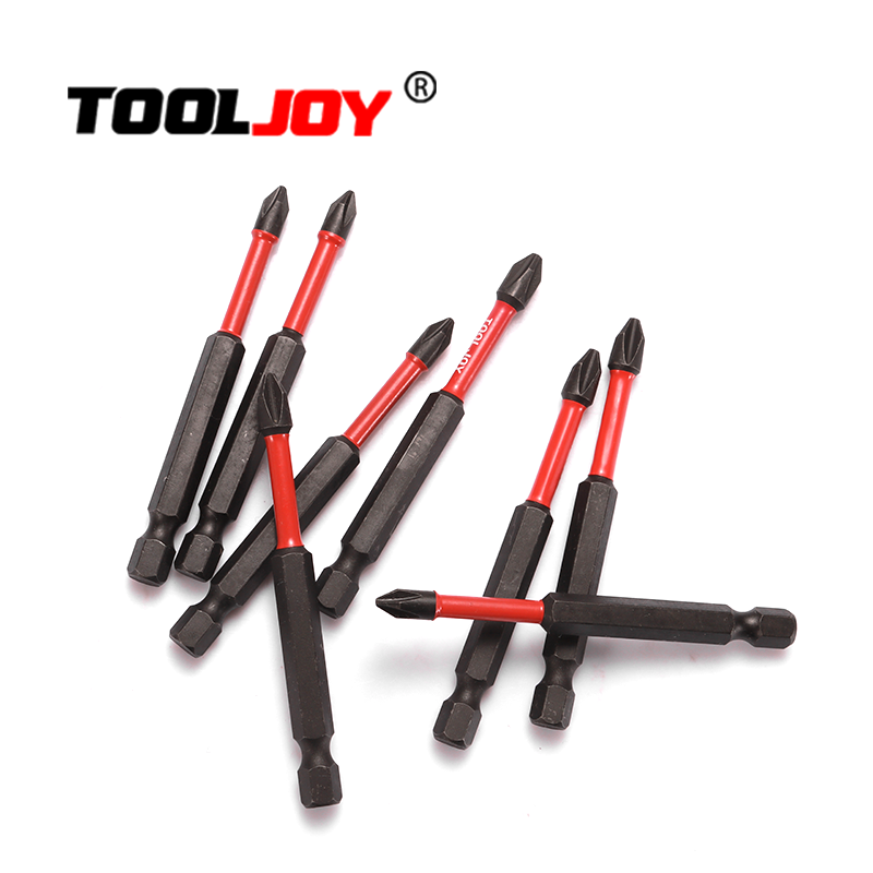 TOOLJOY s2 steel  PH2 T10 T15 T20 T30 T35 T40 Impact Bits with color tube for repair