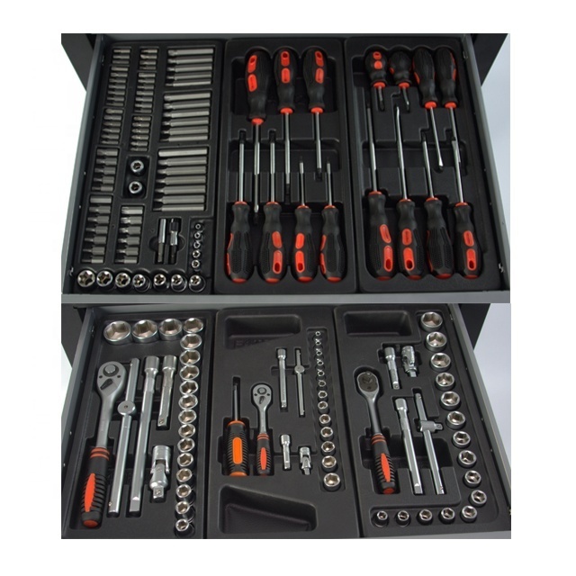 194PCS special mechanic Kraft 4 drawer tools /trolley cabinet with tools/ kraft Meister professional tools