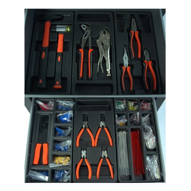 194PCS special mechanic Kraft 4 drawer tools /trolley cabinet with tools/ kraft Meister professional tools