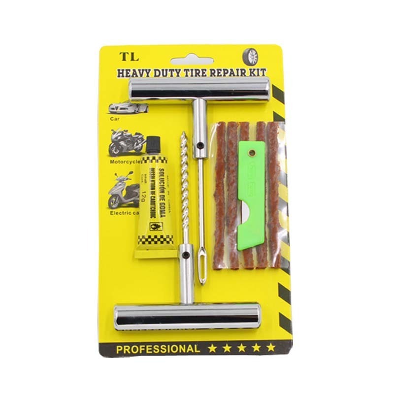 Factory Price puncture tire repair tools tire repair tape 9pcs emergency Flat Truck Tire Repair Kit