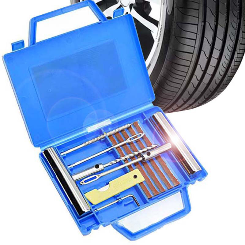 11pcs Tire Repair Universal Heavy Duty Tire Repair Kit with Plugs Fix A Flat Tire Repair Kit for Cars Truck