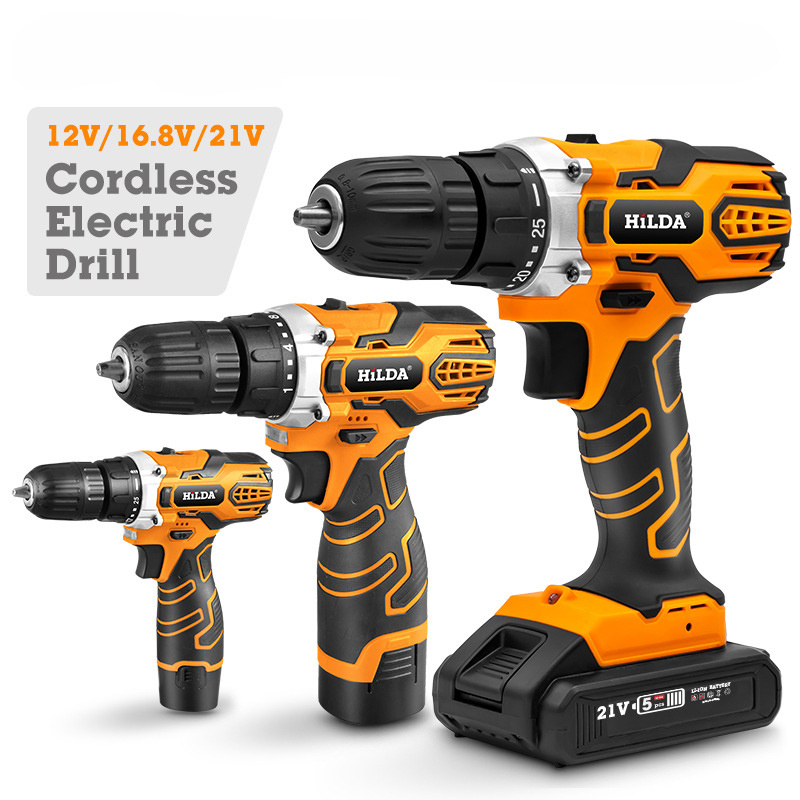 Electric Screwdriver Drill with Li-ion Baterry Cordless Power Drill Kit Tools High Quality Drill Machine