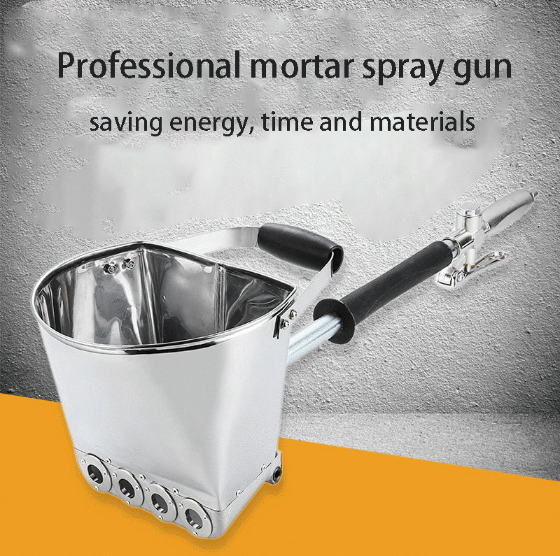 Air Stucco Mortar Sprayer Pneumatic Wall Mortar shotcrete Shovel Hopper Cement Mortar Sand Blasting Spray Gun