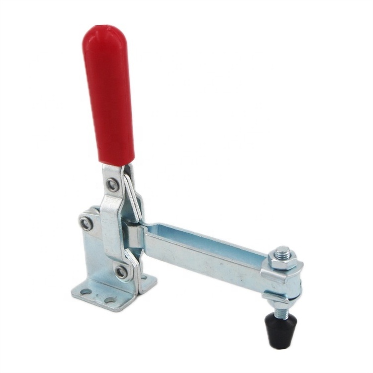 101E Destaco Toggle Clamp Adjustable Vertical Handle Hold Down Metal Stainless Steel Clamp Quick Release Antislip Red Hand