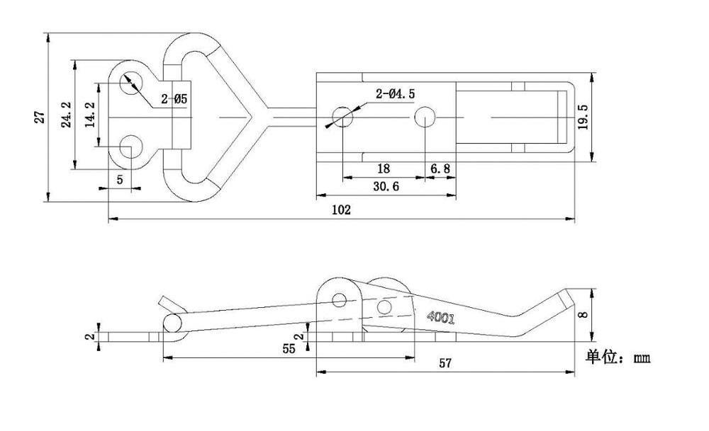 4001 Factory Direct Toggle Clamp Latch Type Toggle Clamps Adjustable Safety Quick Locked Clamp