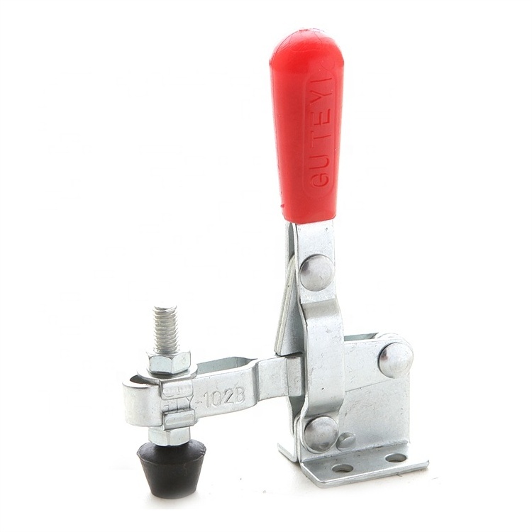 2 Piece TOOLON Metal Toggle Clamp 102B Vertical Handled U Shaped Arm Flange Base 100KG Holding Antislip Woodworking Hand Tool