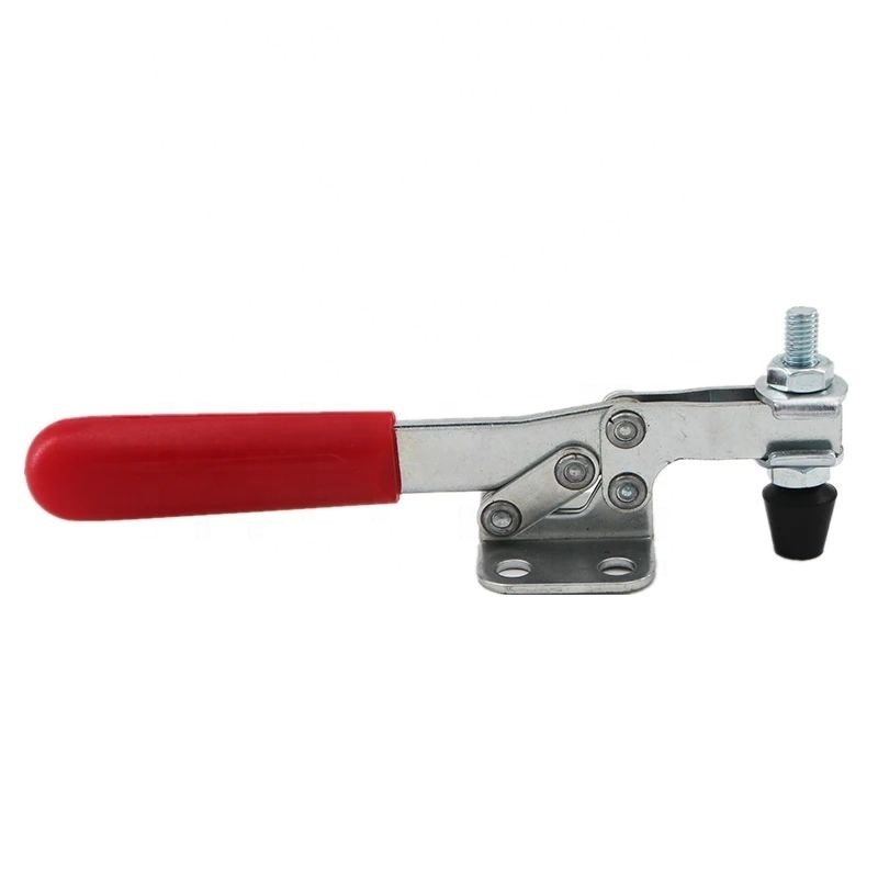 Wholesale Flanged Base Quickly Holding U Shaped Bar Red Plastic Covered Handle Horizontal Toggle Clamp 200Kg 440Lbs GTY 21382