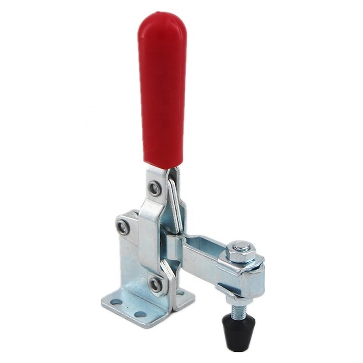 2 PK TOOLON Metal Vertical Toggle Clamp 101D Handled Quick Release Flat Base Slotted Arm Hold Down Pressure 180kg /397lb