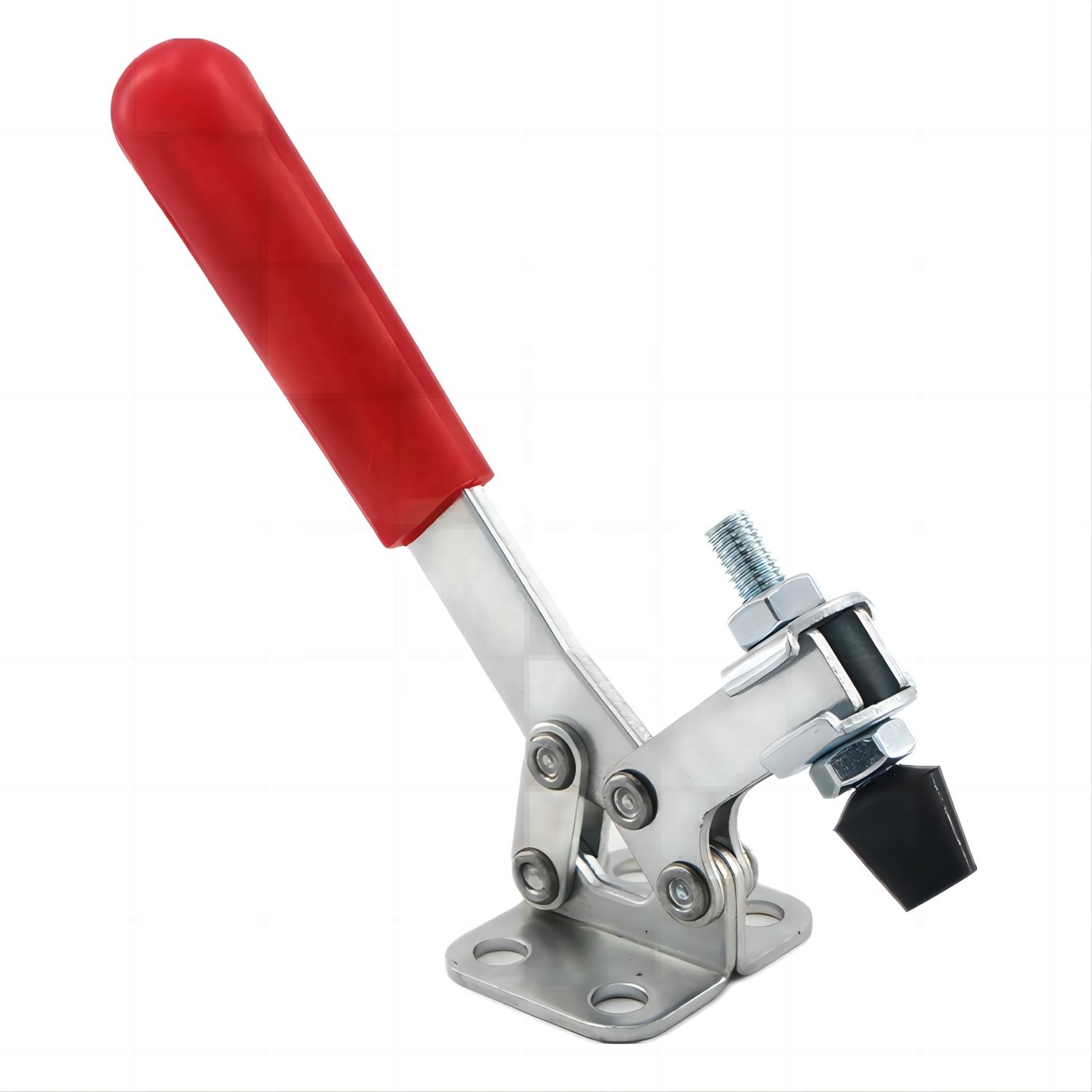 Wholesale Flanged Base Quickly Holding U Shaped Bar Red Plastic Covered Handle Horizontal Toggle Clamp 200Kg 440Lbs GTY 21382