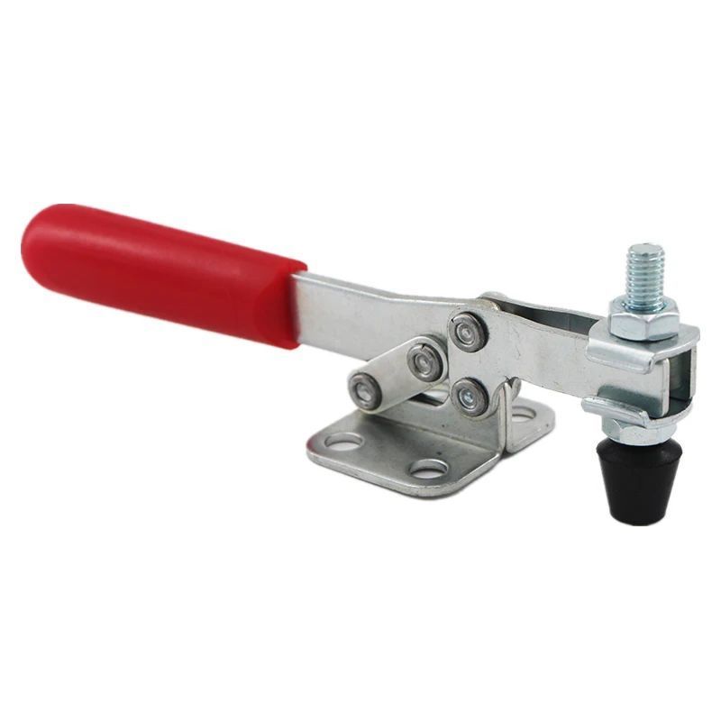 Wholesale Flanged Base Quickly Holding U Shaped Bar Red Plastic Covered Handle Horizontal Toggle Clamp 200Kg 440Lbs GTY 21382