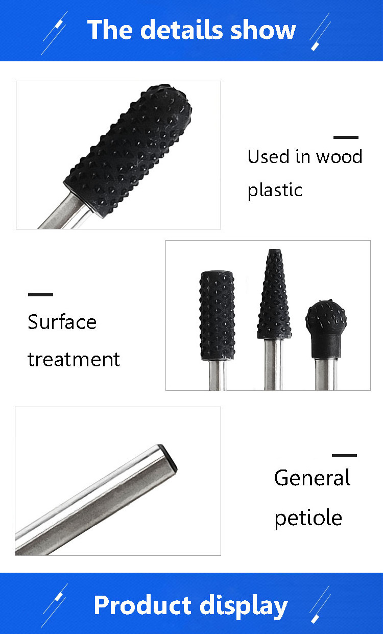 Soft materials such as steel and plastic engraving woodworking rotary file shaped rotary file