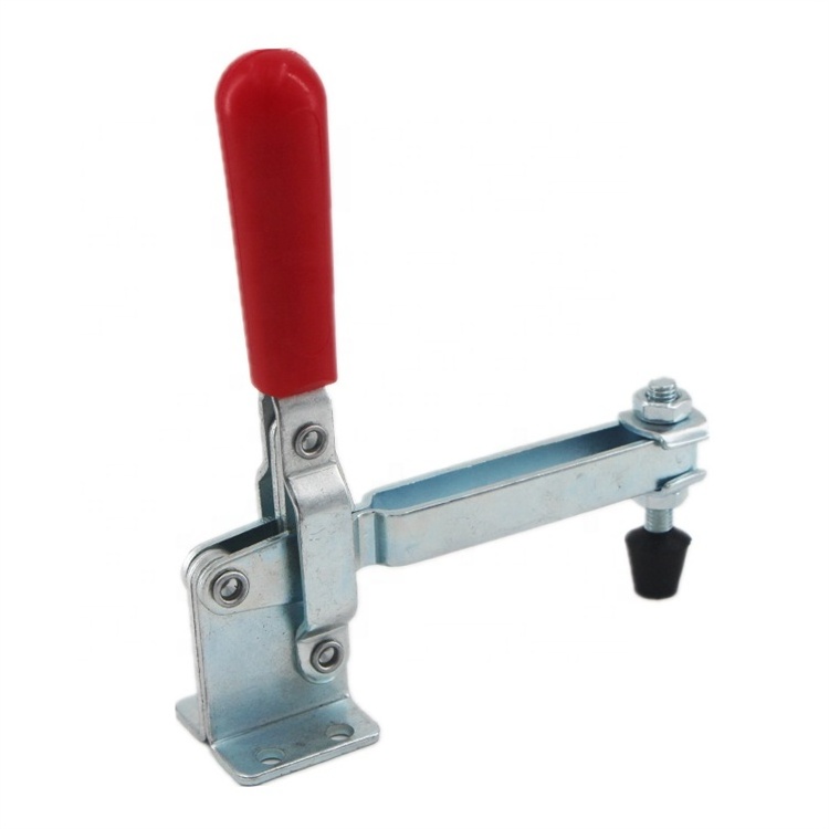 101E Destaco Toggle Clamp Adjustable Vertical Handle Hold Down Metal Stainless Steel Clamp Quick Release Antislip Red Hand