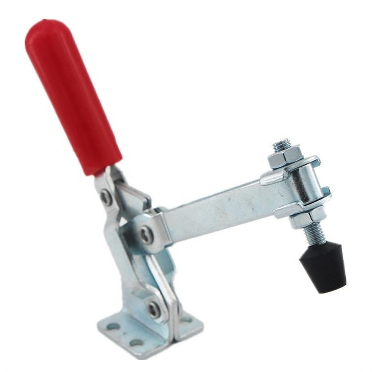 101E Destaco Toggle Clamp Adjustable Vertical Handle Hold Down Metal Stainless Steel Clamp Quick Release Antislip Red Hand