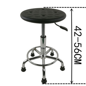 Laboratory Cleanroom PU Leather Adjustable Antistatic Chair with Metal Chains ESD Chair for Lab