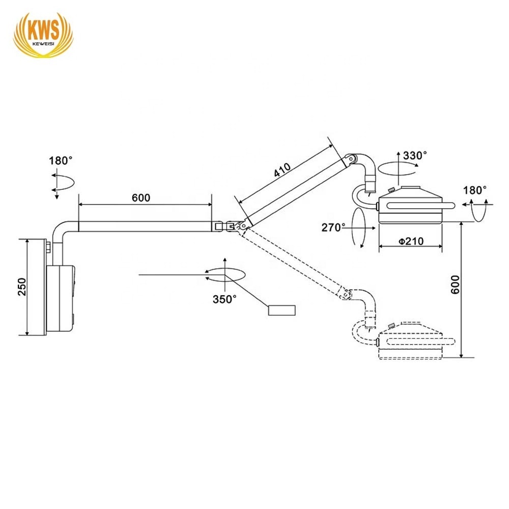 Wall Mounted Surgical LED Medical Operating Light Ceiling-mounted Shadowless Dental LED Operating Lamp Examination Light