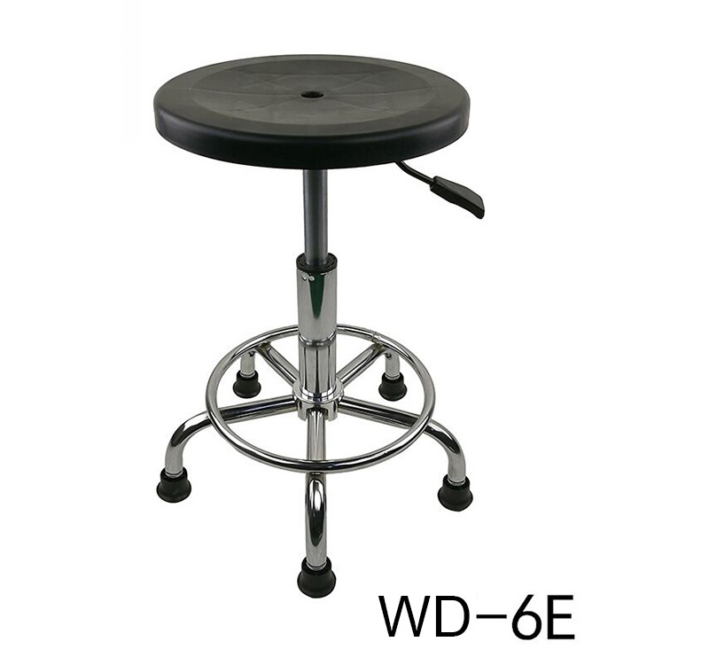 Laboratory Cleanroom PU Leather Adjustable Antistatic Chair with Metal Chains ESD Chair for Lab