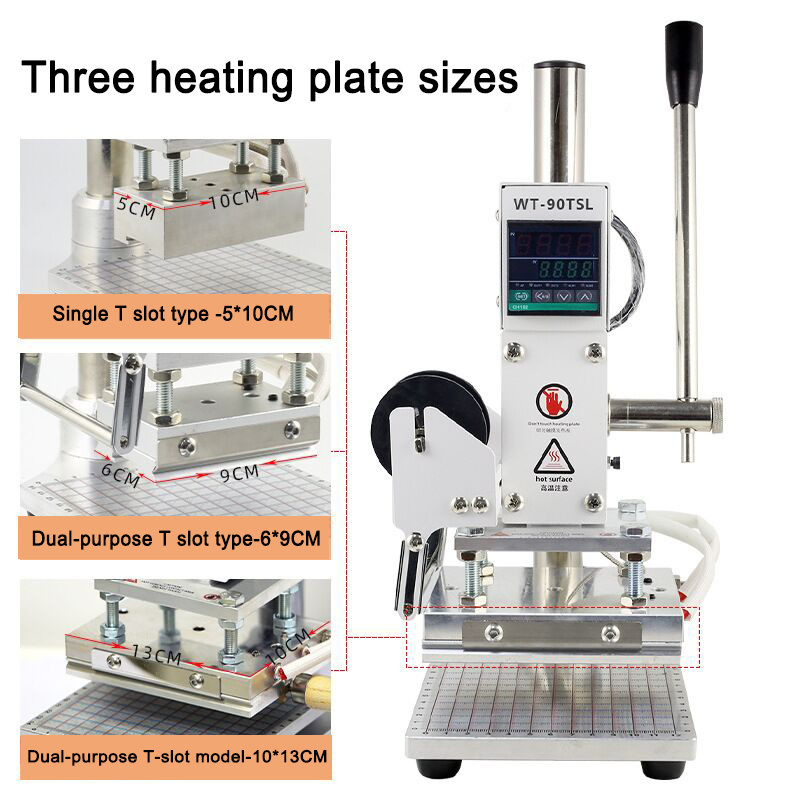 Mini Digital Hot Foil Stamping Machine Gold Silver Foil Automatic Digital Leather Logo Embossed T Slot Hot Stamping Machine