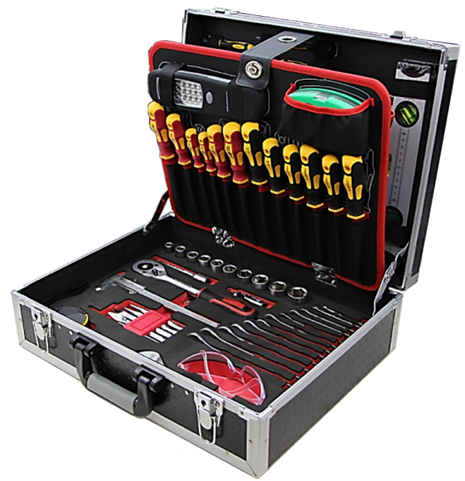 134pcs Hand VDE tool kit 4 layer customized Household Tool Set Repairing Tool Set juegos de herramientas