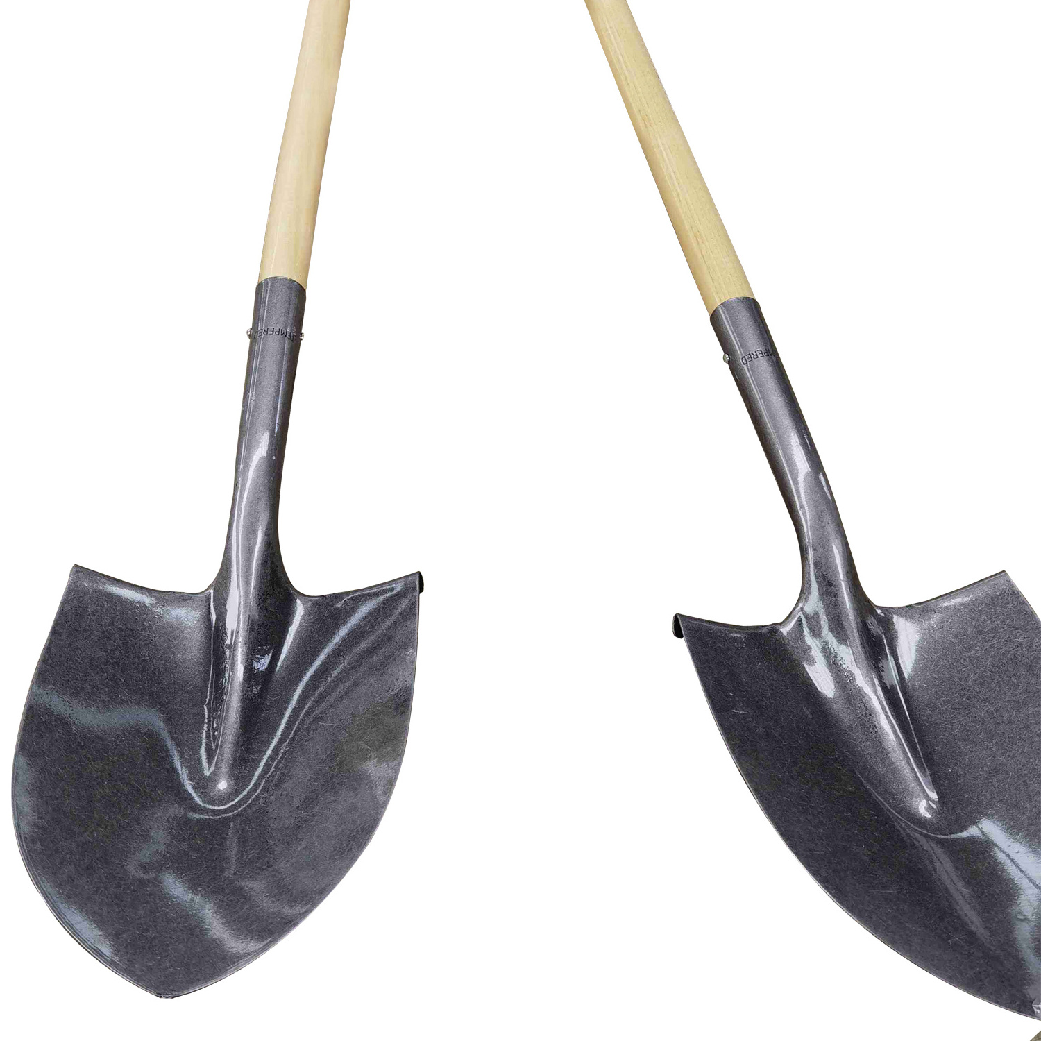 High quality spades digging garden metal steel round construction shovel with wooden handle