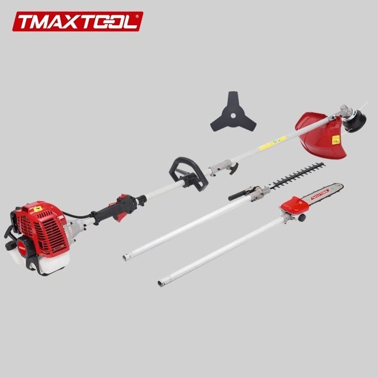 Multi Functional 5 in 1 52cc Gasoline Powerful Hedge Trimmer Pole Saw Grass Trimmer Brush Cutter