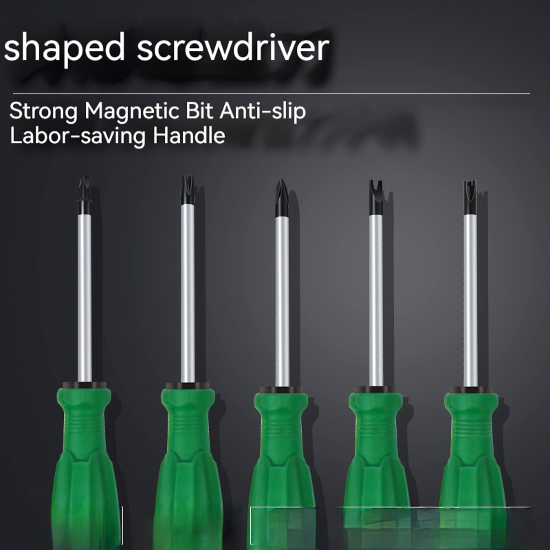 Special shaped triangular screwdriver with strong magnetic driver U-shaped Y-shaped internal cross screwdriver repair tools set