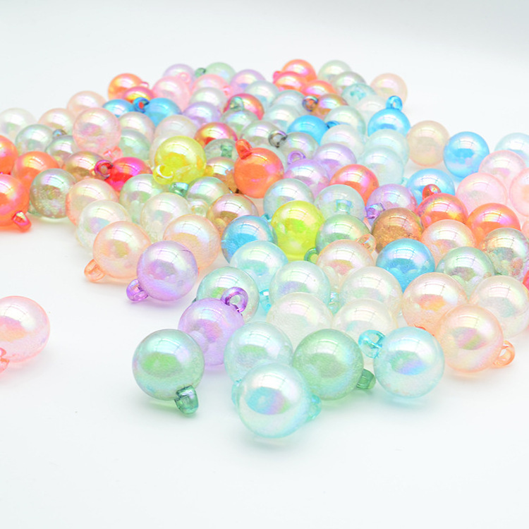 Acrylic UV Plating 14mm Round Bead in Bead Loose Spacer Beads For Jewelry Making DIY Keychain Bracelet Accessories