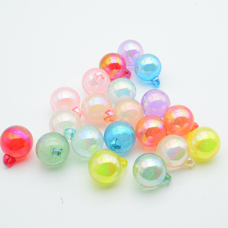 Acrylic UV Plating 14mm Round Bead in Bead Loose Spacer Beads For Jewelry Making DIY Keychain Bracelet Accessories