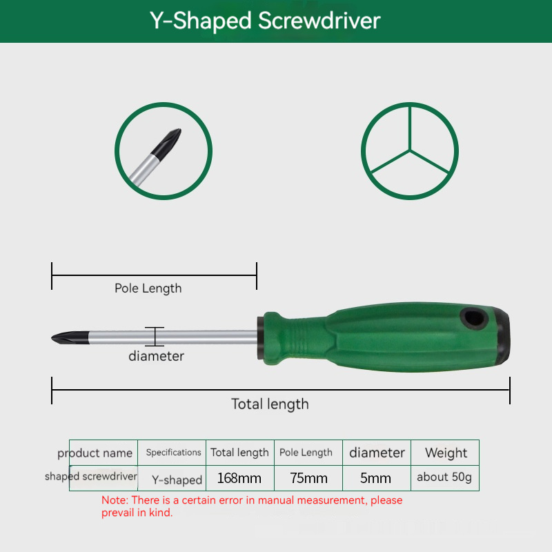 Special shaped triangular screwdriver with strong magnetic driver U-shaped Y-shaped internal cross screwdriver repair tools set