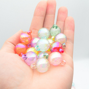 Acrylic UV Plating 14mm Round Bead in Bead Loose Spacer Beads For Jewelry Making DIY Keychain Bracelet Accessories