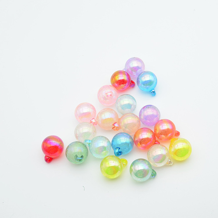 Acrylic UV Plating 14mm Round Bead in Bead Loose Spacer Beads For Jewelry Making DIY Keychain Bracelet Accessories