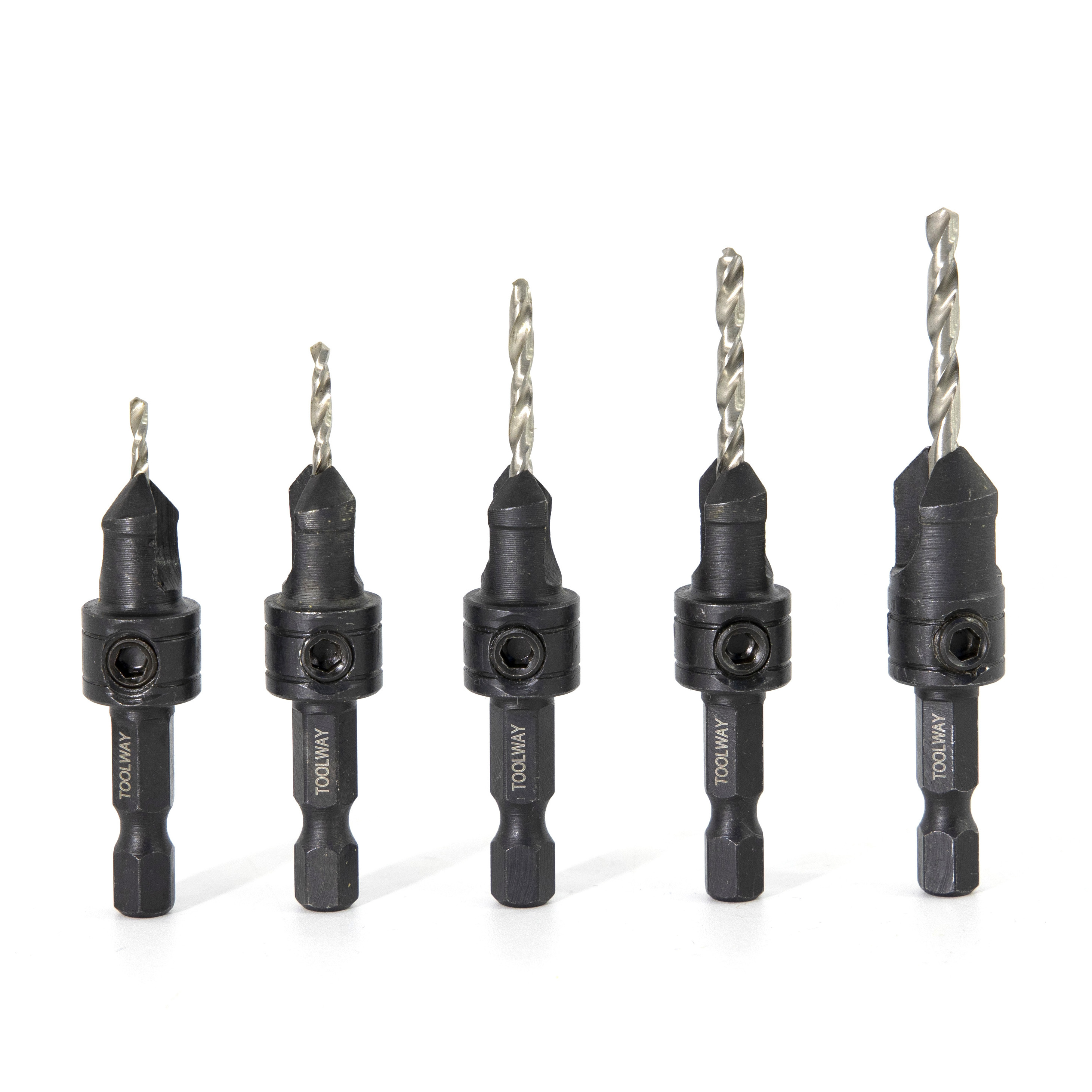 9.5mm countersink with 3.25mm drills counter sink drill bit set for wood plugs #10